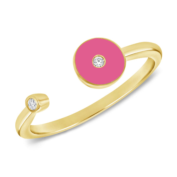 Pink Open & Wrap Diamond Ring