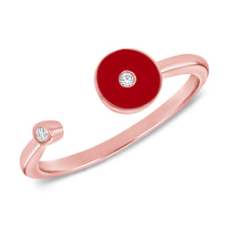 Red Open & Wrap Diamond Ring