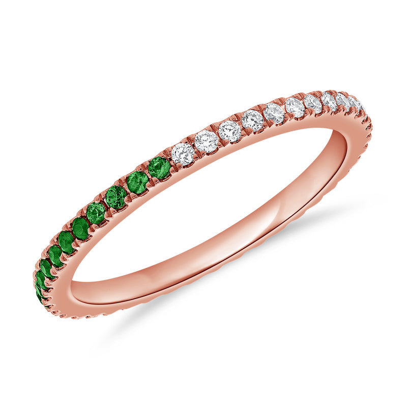 Tsavorite & Diamonds Ring made in 14K Gold