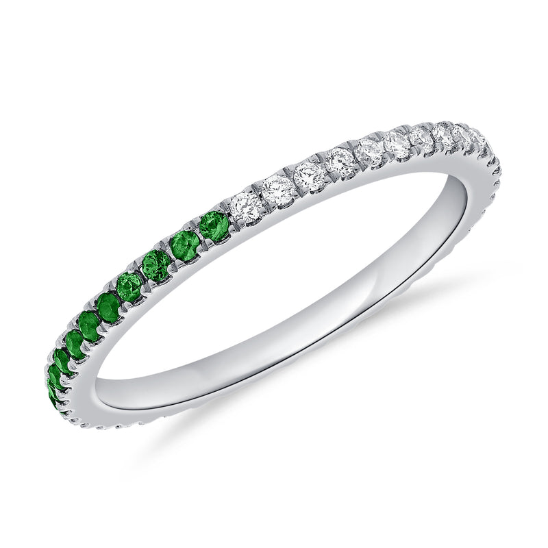 Tsavorite & Diamonds Ring made in 14K Gold