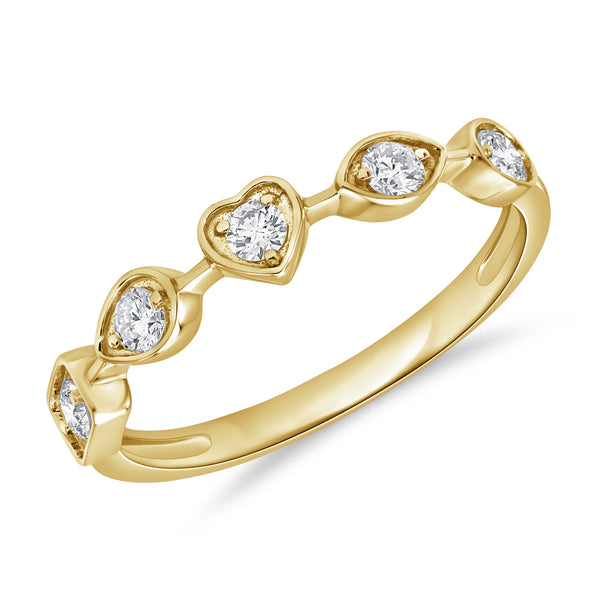 Diamond Heart Ring made in 14K Gold