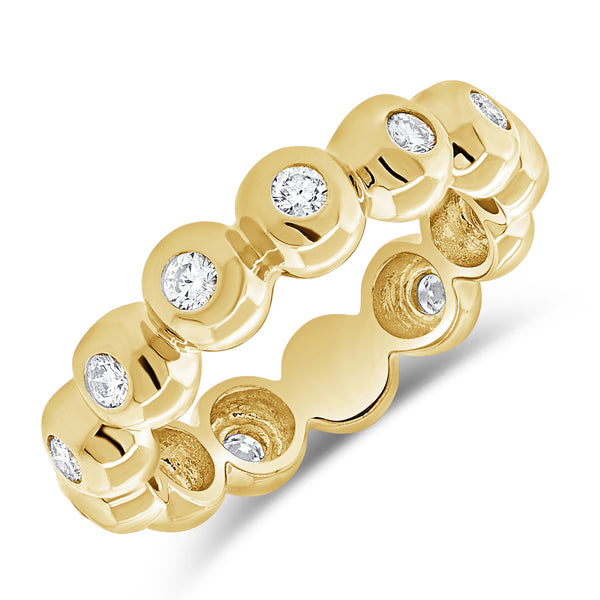 Timeless 14K Gold Diamond Ball Eternity Ring