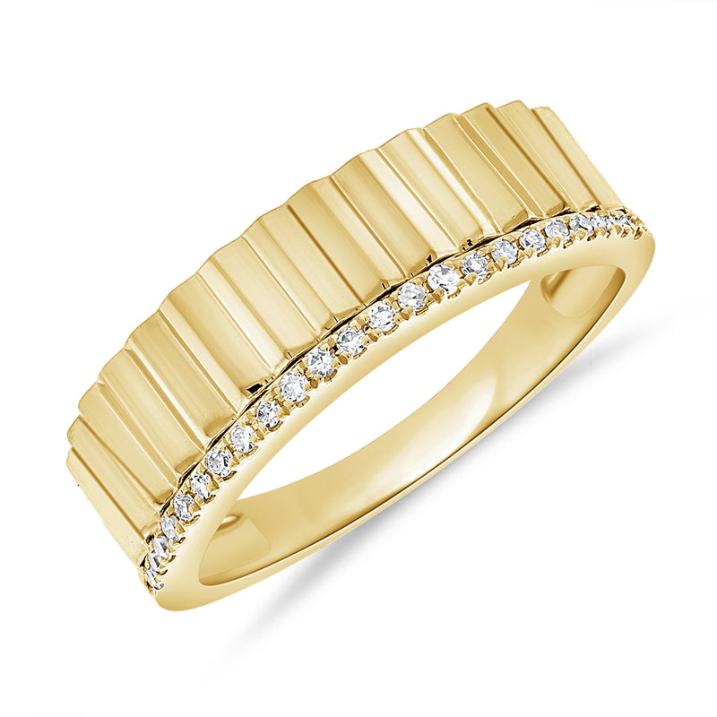 Modern Elegance Diamond Ridge Ring