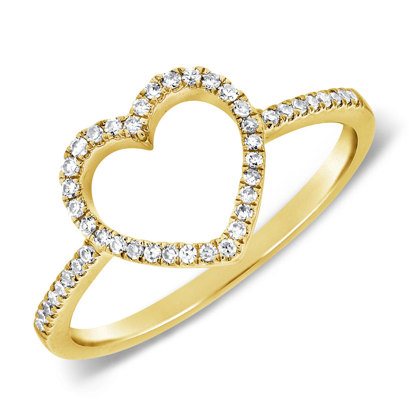 OKGs Collection Diamond Heart Ring made in 14K Gold