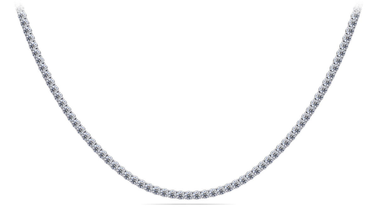 Four-Prong Diamond Tennis Necklace