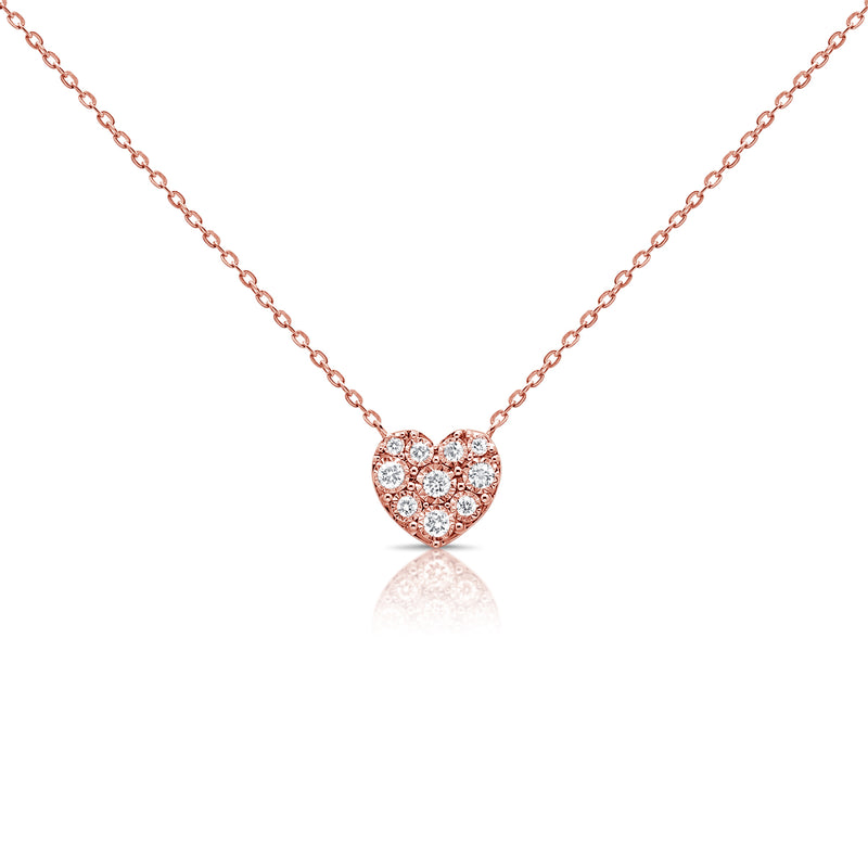 Diamond Heart Necklace made in 14K Gold