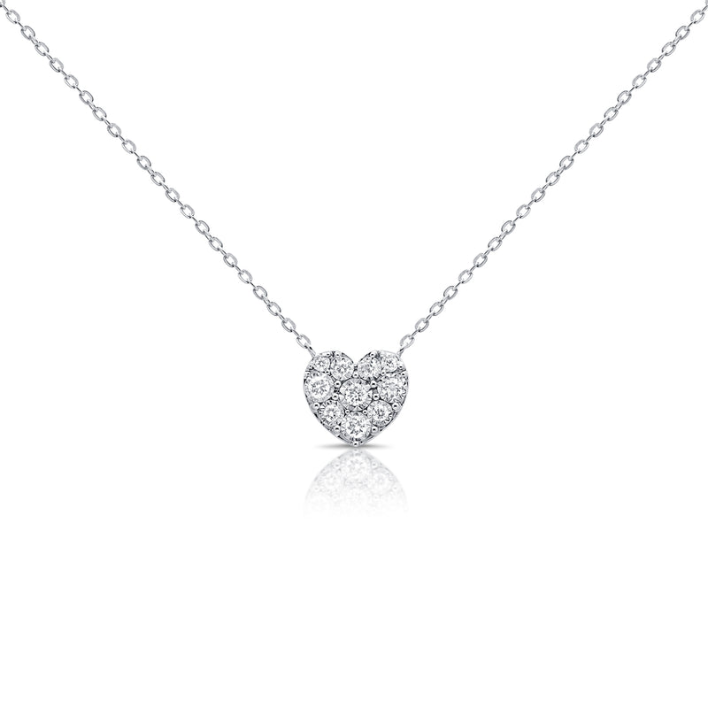 Diamond Heart Necklace made in 14K Gold