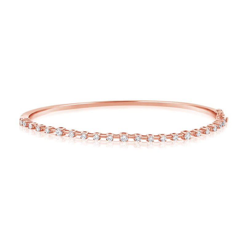 Elegant 14K Gold Diamond Bangle