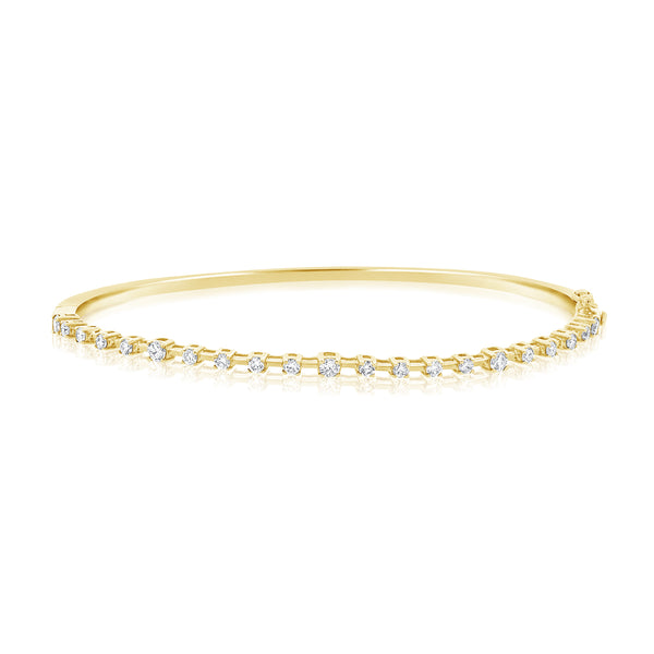 Elegant 14K Gold Diamond Bangle