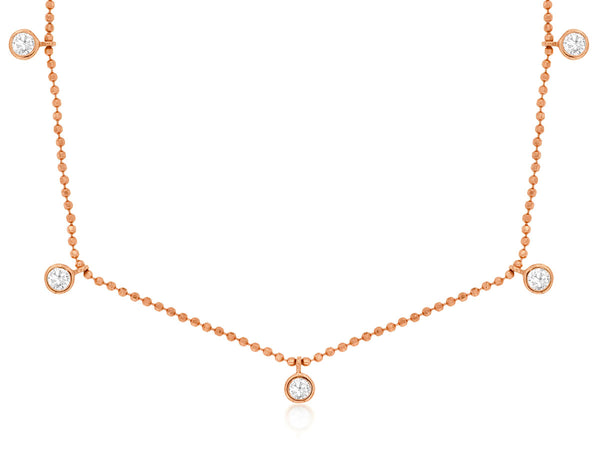 OKGs Collection Rose Gold Diamond Necklace
