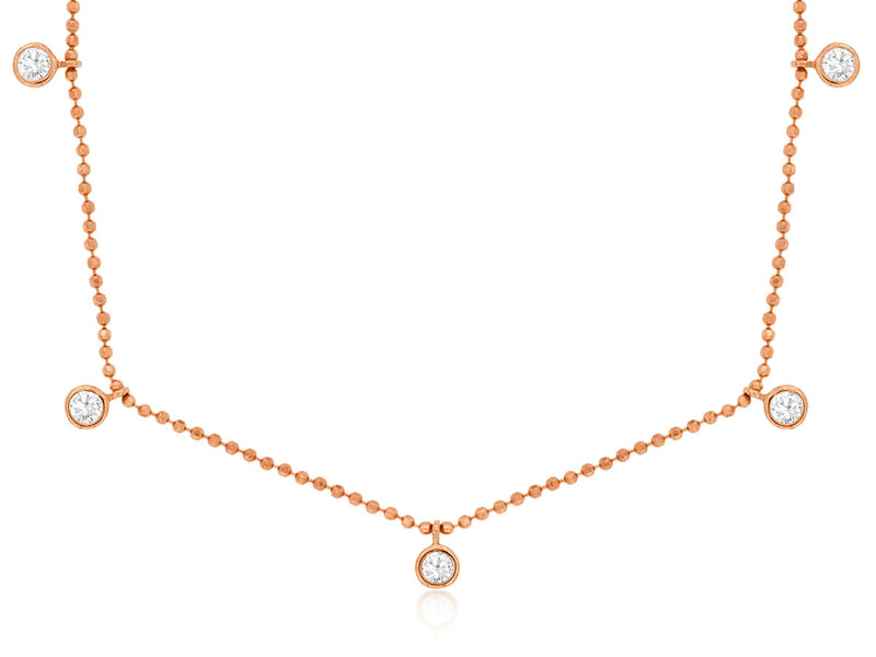OKGs Collection Rose Gold Diamond Necklace