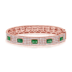 5.60ct Color & Rainbow Diamond Bangle Bracelet
