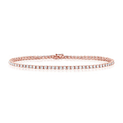 Elegant 2.92 Carat Diamond Tennis Bracelet in 14K Gold