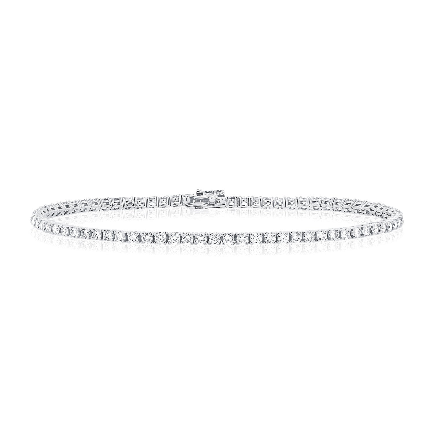 Elegant 2.75 Carat Diamond Tennis Bracelet in 14K Gold