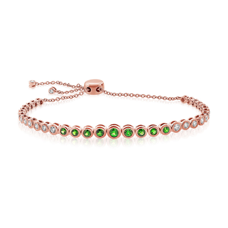 Diamond & Emerald Bolo Bracelet