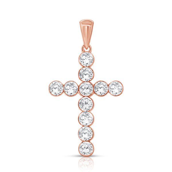 Elegant 1.28 Carat Diamond Cross Pendant in 14K Gold – Timeless Religious Jewelry