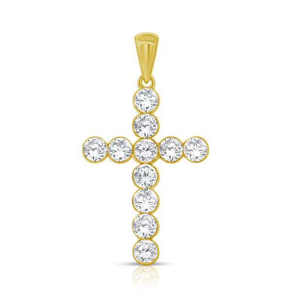 Elegant 1.28 Carat Diamond Cross Pendant in 14K Gold – Timeless Religious Jewelry
