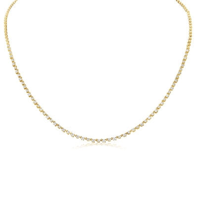 1.35 Carat Diamond Tennis Necklace in 14K White, Yellow, or Rose Gold