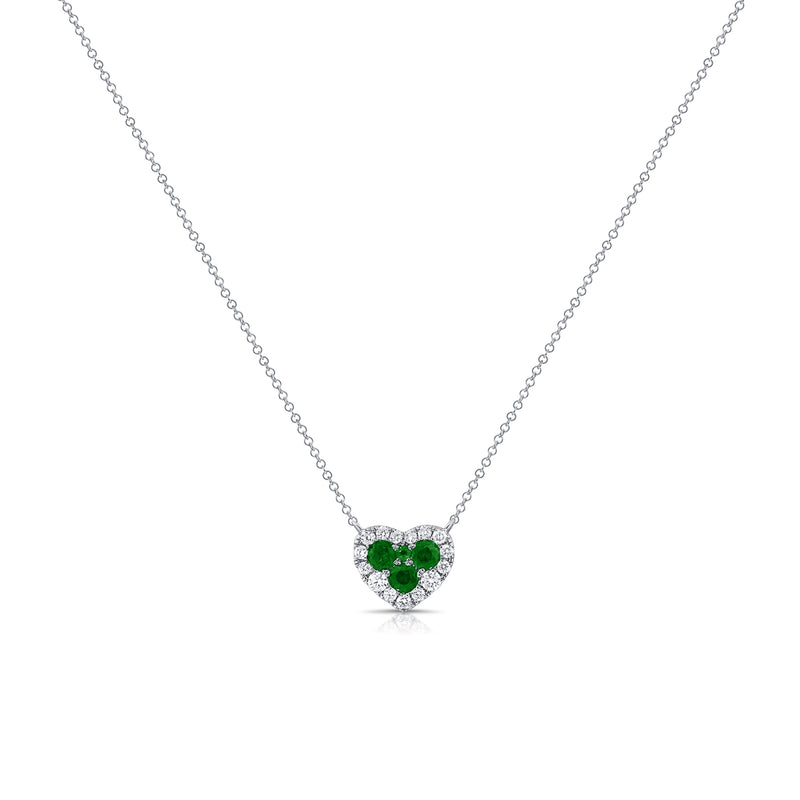 Diamond  & Colored Stone Heart & Love Necklace