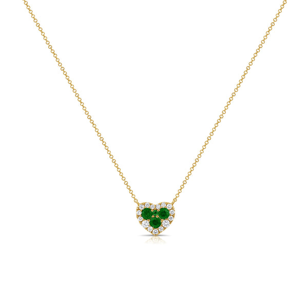 14K Diamond Heart & Love Necklace