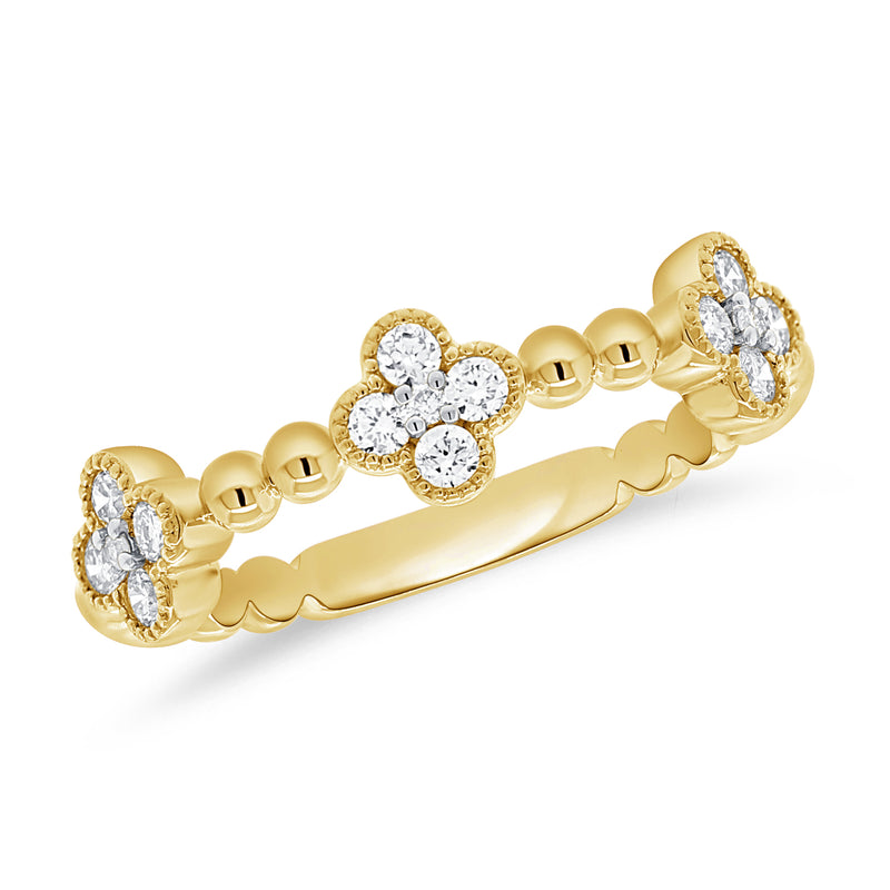 Diamond Flower Fashion Ring
