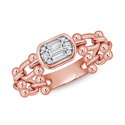 Diamond Designer Links Chain Ring