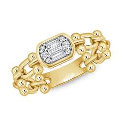 Diamond Designer Links Chain Ring