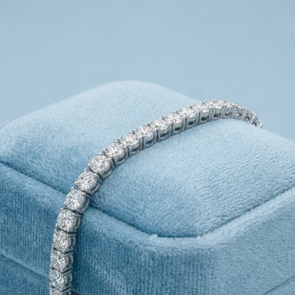 Four Prong Diamond Tennis Bracelet in 14K Gold