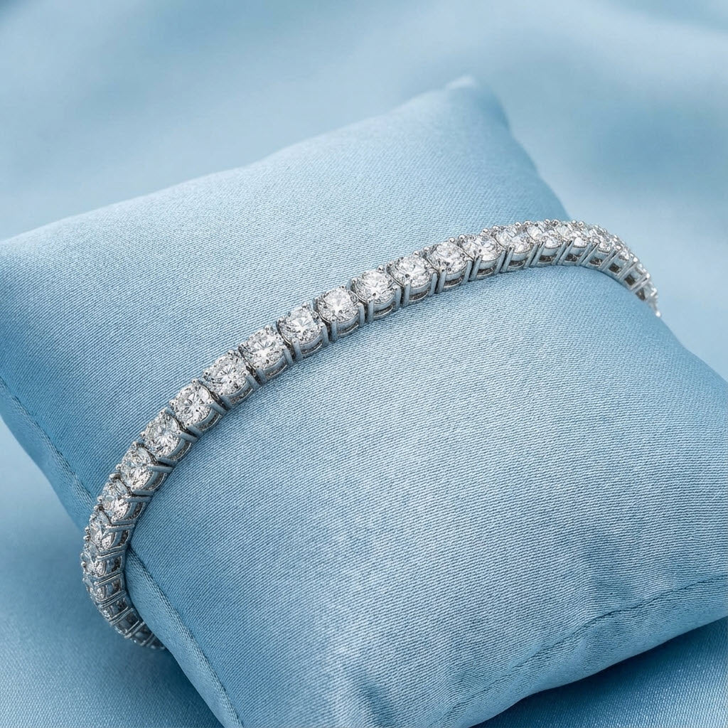 Four Prong Diamond Tennis Bracelet in 14K Gold