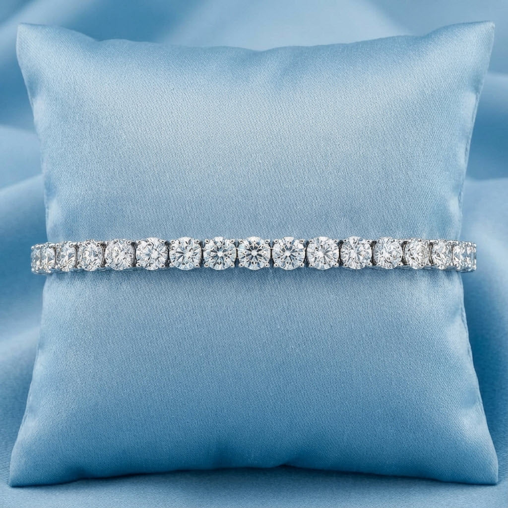 Four Prong Diamond Tennis Bracelet in 14K Gold