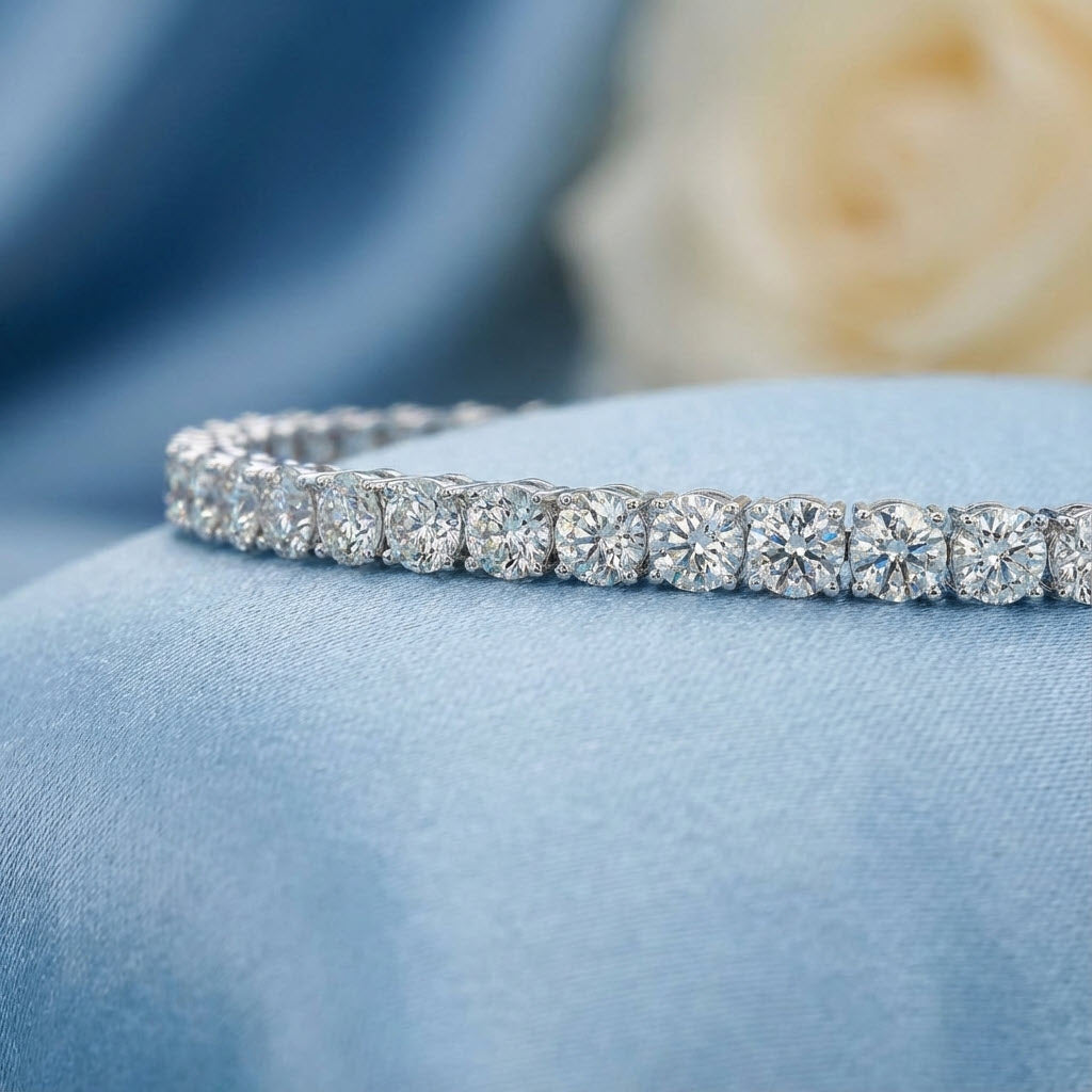 Four Prong Diamond Tennis Bracelet in 14K Gold