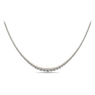 14K Gold Four-Prong Diamond Tennis Necklace