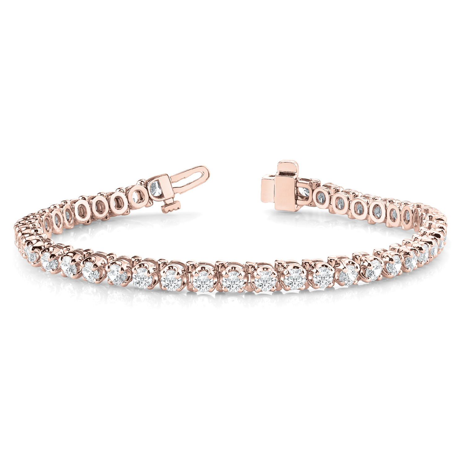 4-Prong In-Line Lab Grown Diamond Tennis Bracelet