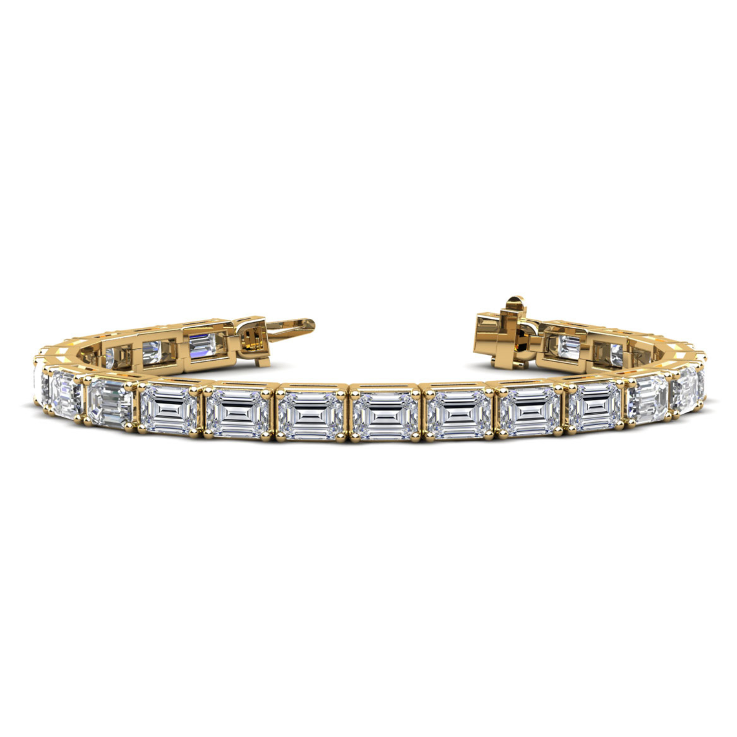 Classic Emerald-Cut Diamond Tennis Bracelet