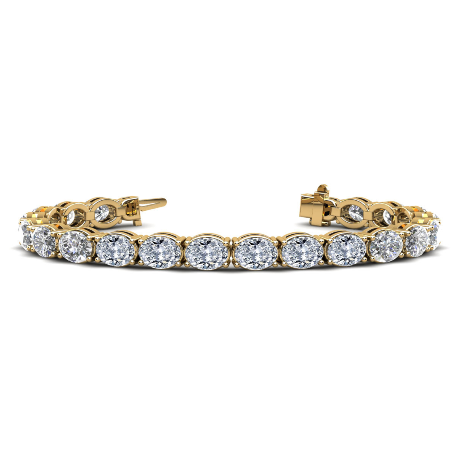 Classic Oval-Cut Diamond Tennis Bracelet