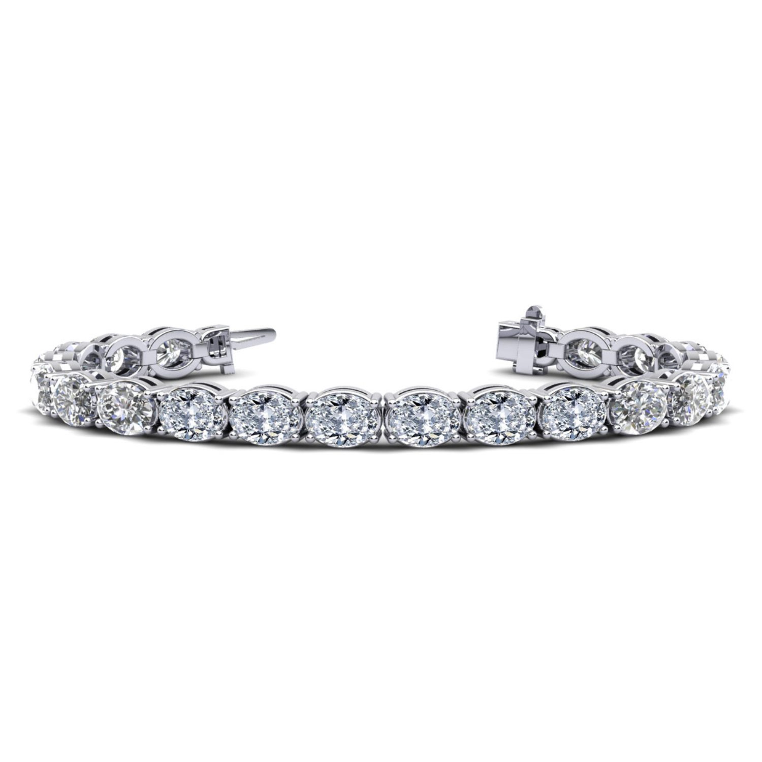 Classic Oval-Cut Diamond Tennis Bracelet