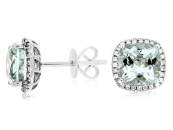 OKGs Collection Aquamarine & Diamond Earrings