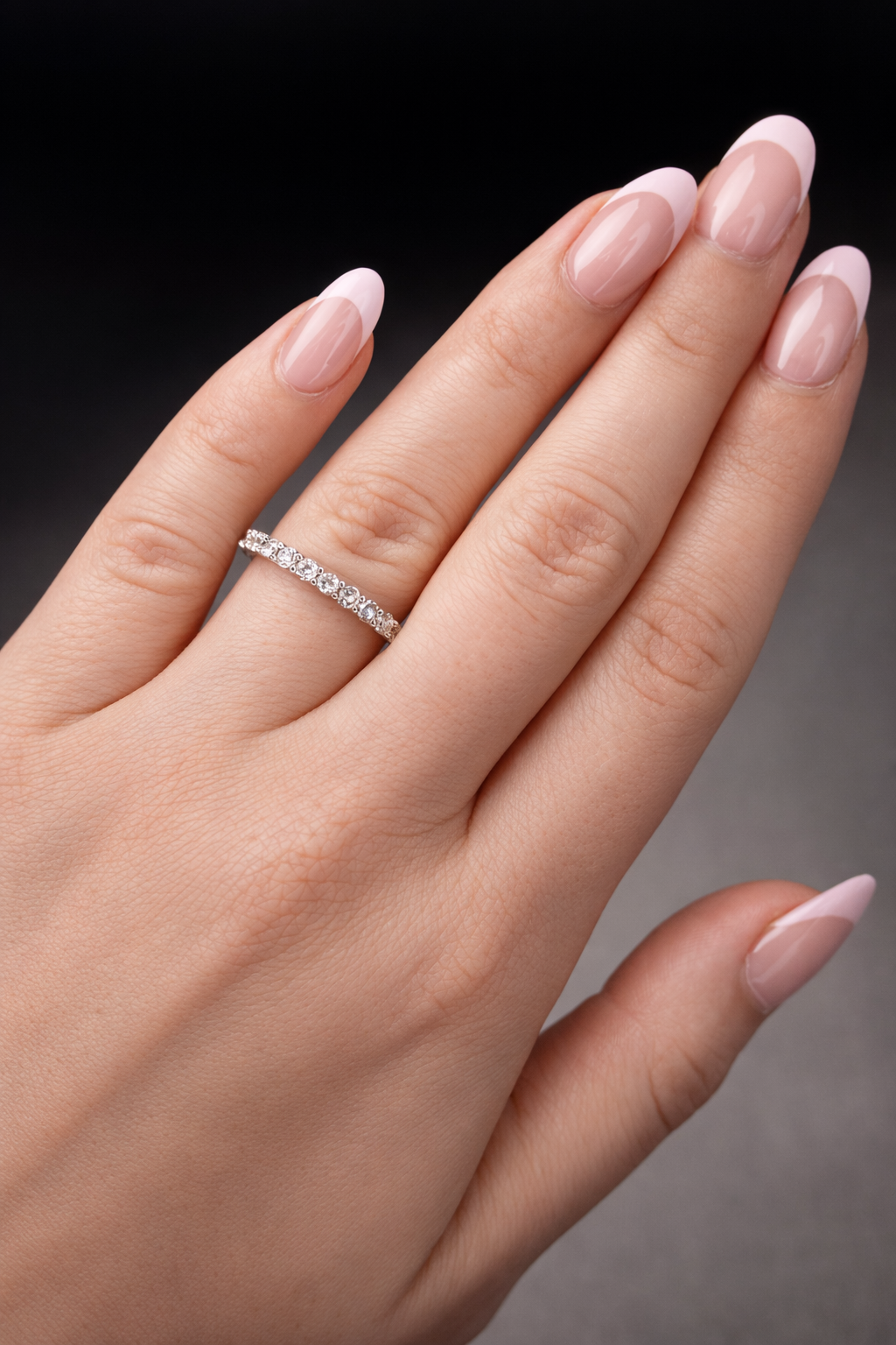 14K Gold 0.62 Carat Lab Grown Diamond Anniversary Band – 4 Prong, VS F+ Color