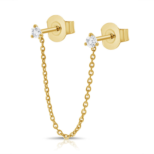 OKGs Collection Diamond Stud with Chain