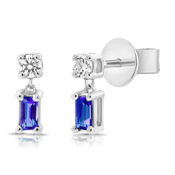 0.29ct Sapphire & Diamond Stud made in 14K Gold