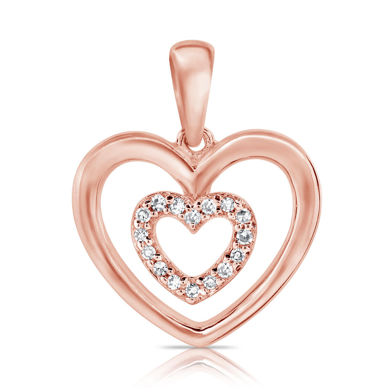 14K Hearts & Love Pendant