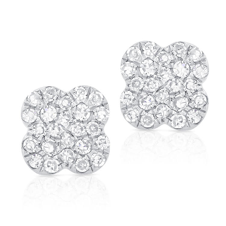 0.11ct Diamond Floral Studs