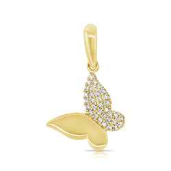 Diamond Butterfly Pendant made in 14K Gold