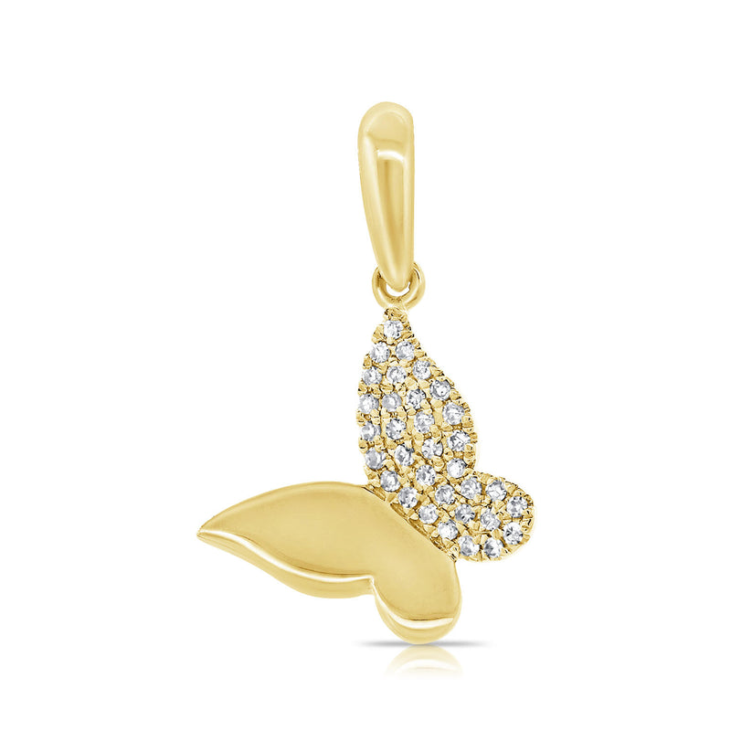 Diamond Butterfly Pendant made in 14K Gold