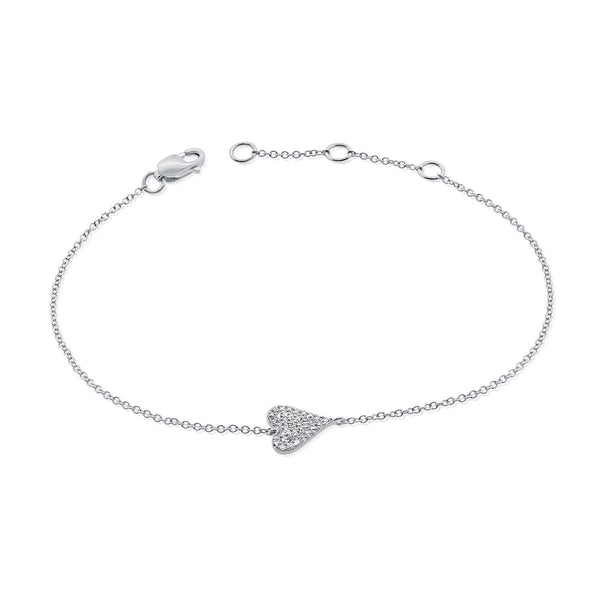 0.11ct Diamond Hearts & Love Chain Bracelet