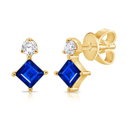 Sapphire & Diamond Earrings