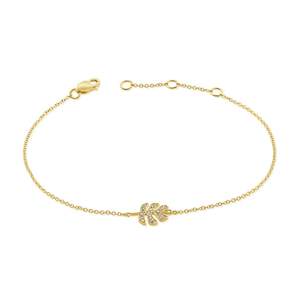 Diamond Florals Chain Bracelet in 14K Gold