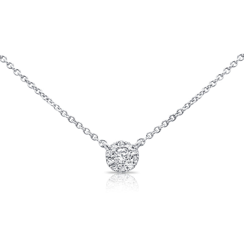 14K Gold Illusion Diamond Pendant Necklace – 0.11 Carat