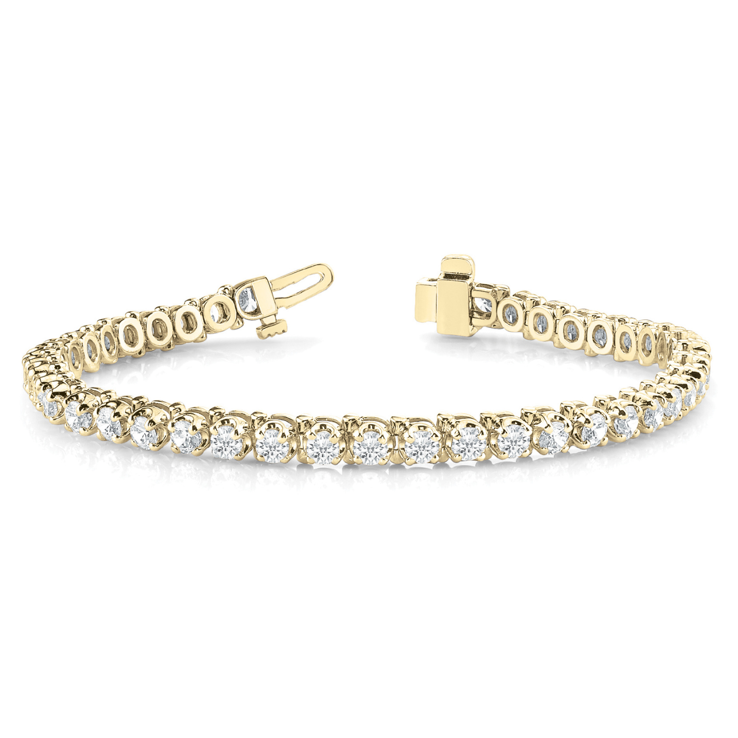 4-Prong In-Line Lab Grown Diamond Tennis Bracelet