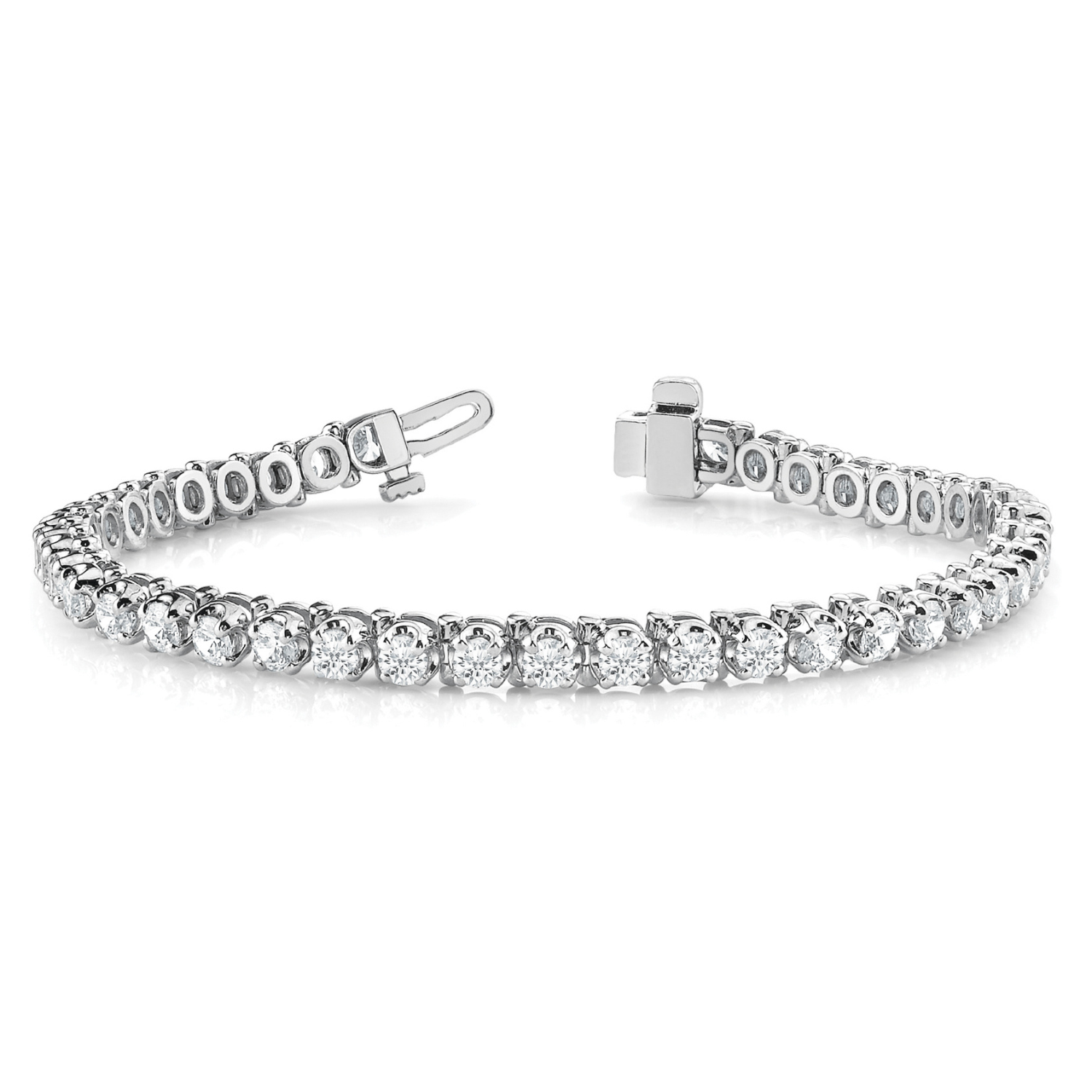 4-Prong In-Line Lab Grown Diamond Tennis Bracelet
